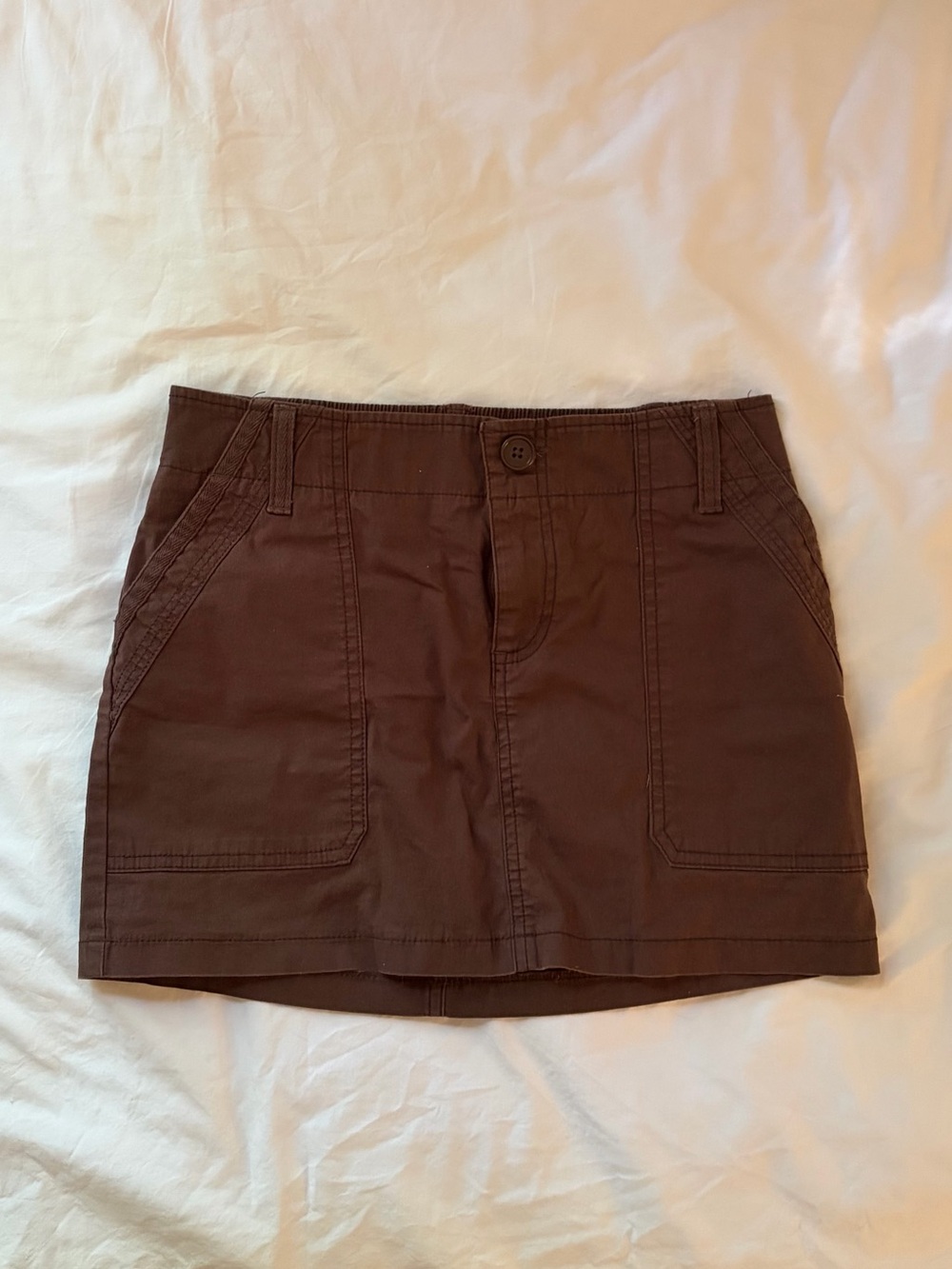 Brown mini skirt